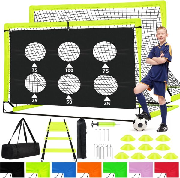 Portable soccer goals for kids' backyard training sessions