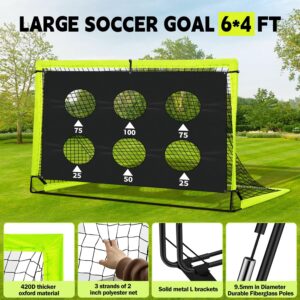 Lightweight portable soccer goals with carry bag