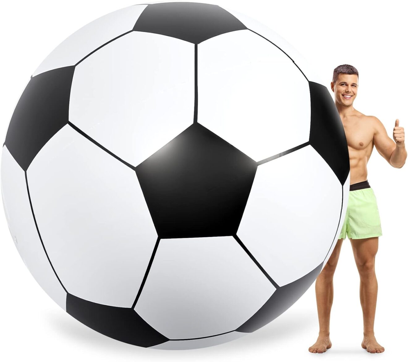 Alcanmedro Giant Inflatable Soccer Ball at sports event entrance