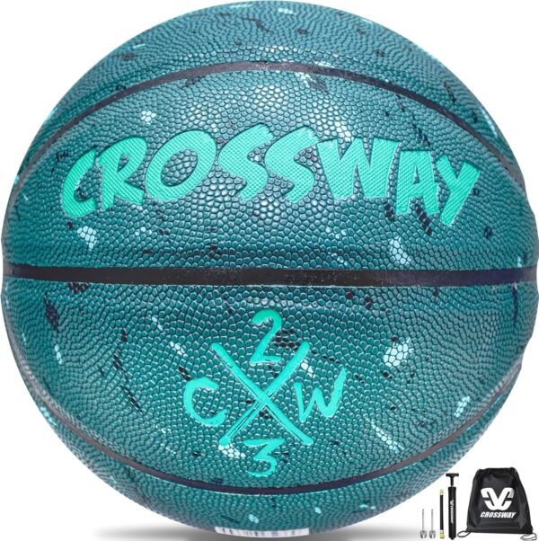 Alcanmedro Pro Elite Outdoor Basketball on rough asphalt court