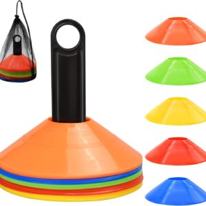 Alcanmedro Pro Soccer Training Cones organizing dribbling drills