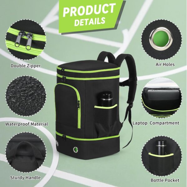 Durable basketball backpack for team travel and tournaments
