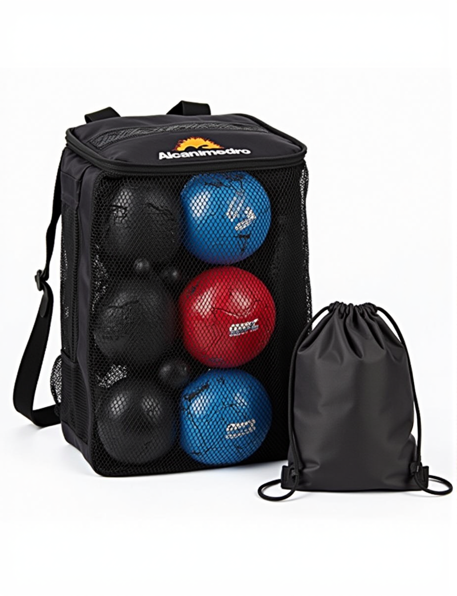 A custom Alcanmedro soccer ball bag with team branding